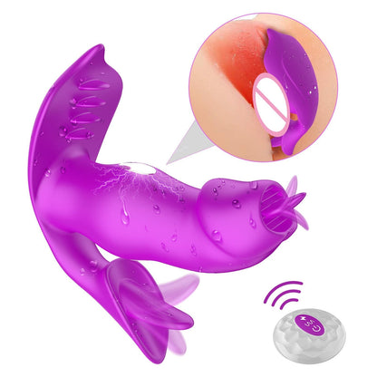 เลีย Vibrator สำหรับผู้หญิง Dildo ระยะไกล Anal Butt Plug Vibrating Mastusbator Clitoral Stimulator ช่องคลอด G จุดนวดเซ็กซ์ทอย