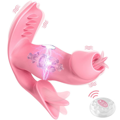 เลีย Vibrator สำหรับผู้หญิง Dildo ระยะไกล Anal Butt Plug Vibrating Mastusbator Clitoral Stimulator ช่องคลอด G จุดนวดเซ็กซ์ทอย