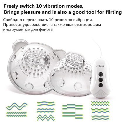 Vibrator for Women Nipple Stimulation Tongue Lick Nipple Suction Cups Remote Control Enlarge Breast Pump Breast Massage Sex Toys
