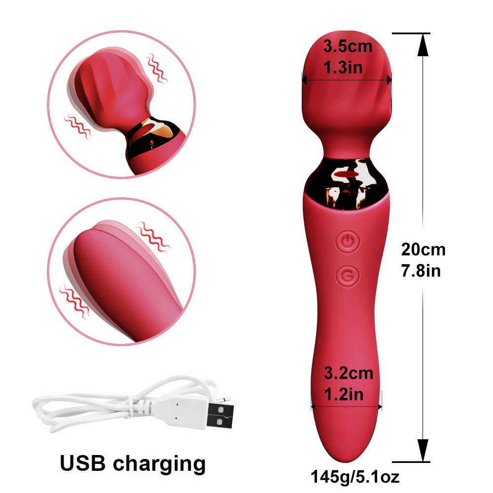 เครื่องสั่นสำหรับผู้หญิง Wand Av Stick Dildo Vibrator เซ็กซ์ทอยสำหรับผู้หญิงผู้ใหญ่ของเล่น Clitoris Stimulator G Spot Massager เซ็กซี่สินค้า