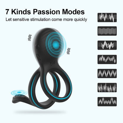 Wireless Couple Ring Sex Toys for Mens Penis Cock Vibrator Ring Cockring Retardant Ejaculation Delay Remote Control