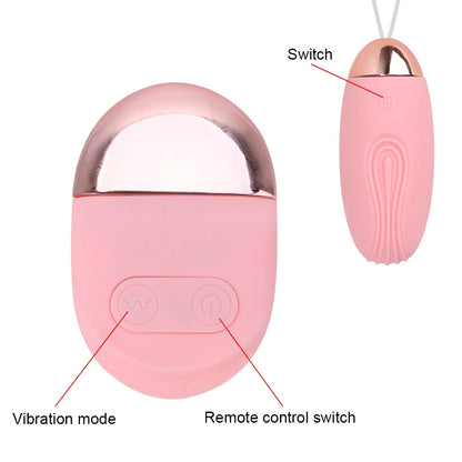 รีโมทคอนโทรลไร้สาย เครื่องนวดไข่สั่น 10 ระดับ ชาร์จ USB ของเล่นทางเพศสำหรับผู้หญิง กระตุ้นคลิตอริส จุด G เครื่องนวดช่องคลอด