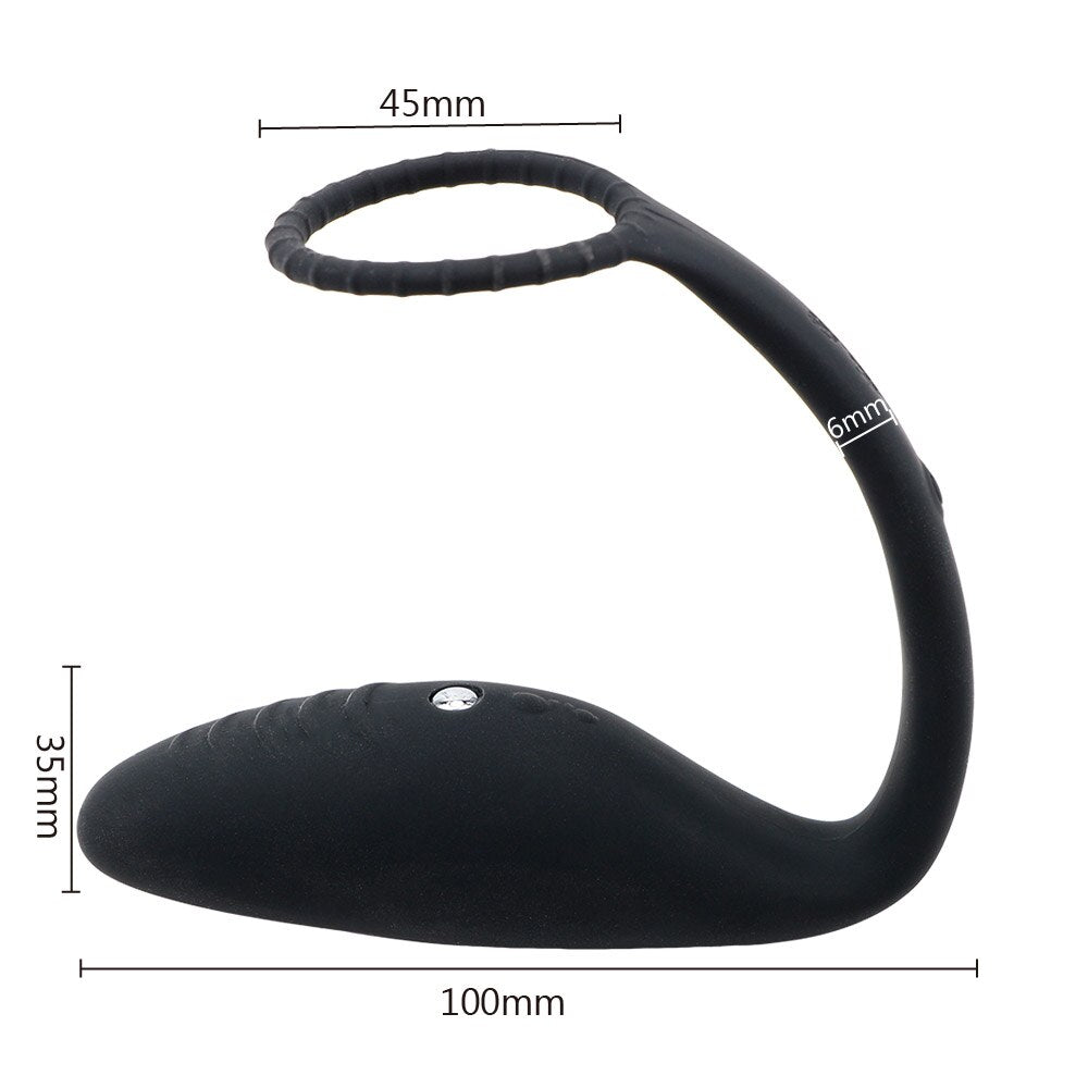 Wireless Remote Control Electric Shock Prostate Massager Gay Sex Toys Anal Plug Butt Plug Vibrator with Ring Anal Toy for Men