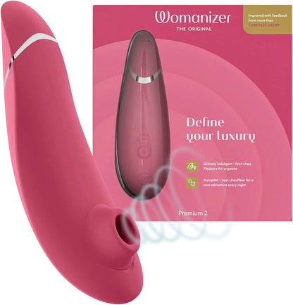 Womanizer Premium 2 เครื่องสั่นกระตุ้นจุดซ่อนเร้นสำหรับผู้หญิง, ของเล่นนวดกระตุ้นอารมณ์สำหรับผู้หญิง
