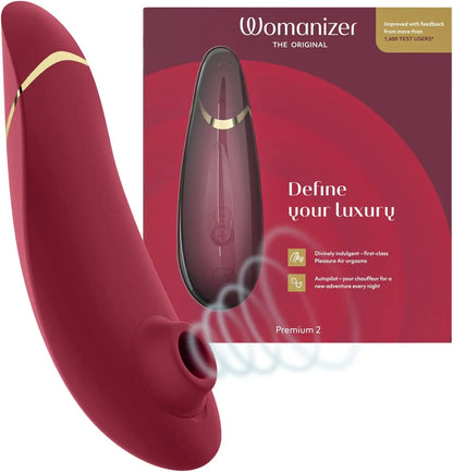 Womanizer Premium 2 เครื่องสั่นกระตุ้นจุดซ่อนเร้นสำหรับผู้หญิง, ของเล่นนวดกระตุ้นอารมณ์สำหรับผู้หญิง