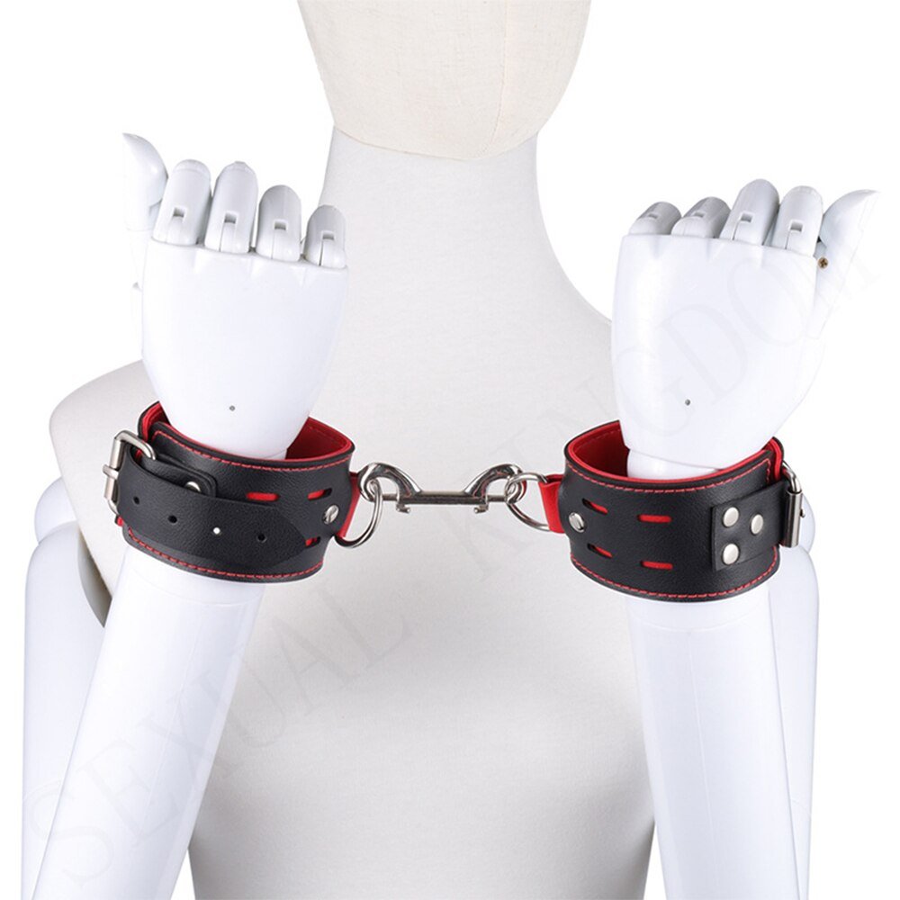 Adjustable Leather Handcuffs and Shackles BDSM Bondage Bundling Femdom Fun Adult Sex Bondage Sex Toys for Woman Couples - My StoreAdjustable Leather Handcuffs and Shackles BDSM Bondage Bundling Femdom Fun Adult Sex Bondage Sex Toys for Woman Couples33sextoysMy StoreChina-BlackTHBlackAdjustable Leather Handcuffs and Shackles BDSM Bondage Bundling Femdom Fun Adult Sex Bondage Sex Toys for Woman Couples