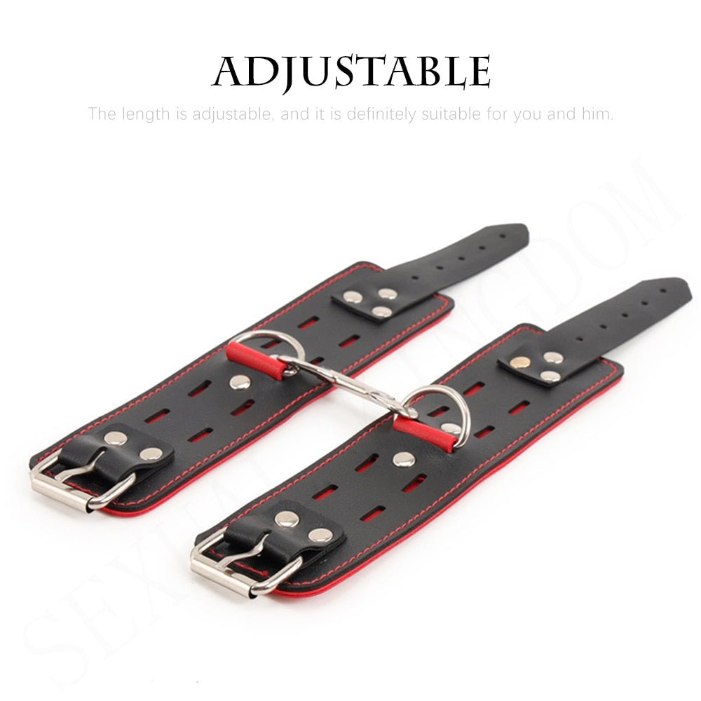 Adjustable Leather Handcuffs and Shackles BDSM Bondage Bundling Femdom Fun Adult Sex Bondage Sex Toys for Woman Couples - My StoreAdjustable Leather Handcuffs and Shackles BDSM Bondage Bundling Femdom Fun Adult Sex Bondage Sex Toys for Woman Couples33sextoysMy StoreChina-BlackTHBlackAdjustable Leather Handcuffs and Shackles BDSM Bondage Bundling Femdom Fun Adult Sex Bondage Sex Toys for Woman Couples