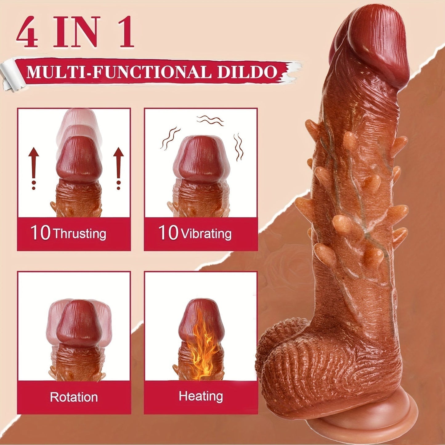 Adjustable Rotation Dildo: 9.1 Vibration Realistic G - Spot Anal Stimulation. 360° Rotation. Remote Control.. Latex. Battery Powered. 1200mAh Li - ion Battery. Liquid Silicone - My StoreAdjustable Rotation Dildo: 9.1 Vibration Realistic G - Spot Anal Stimulation. 360° Rotation. Remote Control.. Latex. Battery Powered. 1200mAh Li - ion Battery. Liquid Siliconethai - adultMy StoreBrownAdjustable Rotation Dildo: 9.1 Vibration Realistic G - Spot Anal Stimulation. 360° Rotation. Remote Control.. Late
