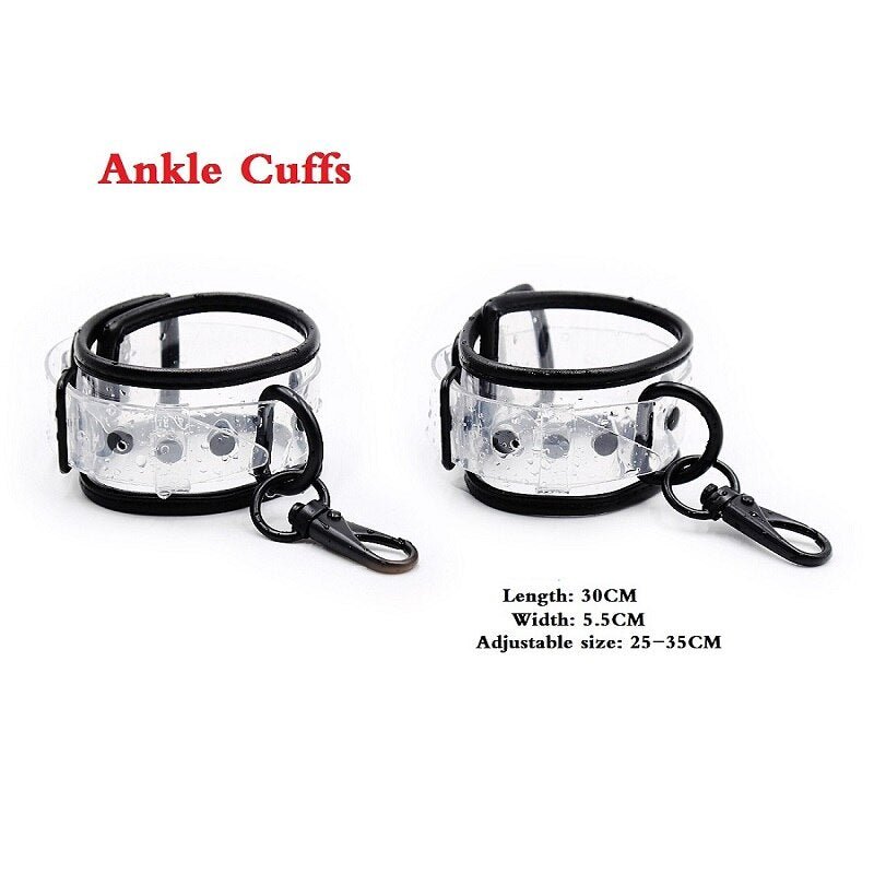Adjustable Transparent PVC Handcuffs Ankle Cuffs Collar Neck Manacle BDSM Bondage Restraints Shackles Fetish Sex Toy for Couples - My StoreAdjustable Transparent PVC Handcuffs Ankle Cuffs Collar Neck Manacle BDSM Bondage Restraints Shackles Fetish Sex Toy for Couples33sextoysMy StoreYMQ146-CollarYMQ146 - CollarAdjustable Transparent PVC Handcuffs Ankle Cuffs Collar Neck Manacle BDSM Bondage Restraints Shackles Fetish Sex Toy for Couples