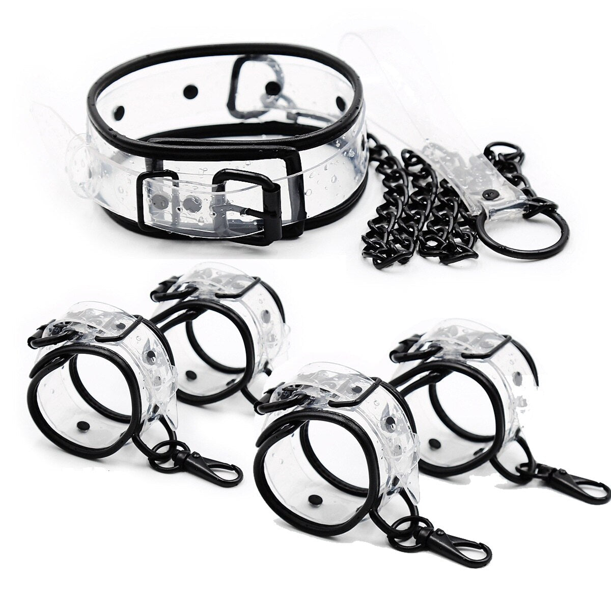 Adjustable Transparent PVC Handcuffs Ankle Cuffs Collar Neck Manacle BDSM Bondage Restraints Shackles Fetish Sex Toy for Couples - My StoreAdjustable Transparent PVC Handcuffs Ankle Cuffs Collar Neck Manacle BDSM Bondage Restraints Shackles Fetish Sex Toy for Couples33sextoysMy StoreYMQ146-CollarYMQ146 - CollarAdjustable Transparent PVC Handcuffs Ankle Cuffs Collar Neck Manacle BDSM Bondage Restraints Shackles Fetish Sex Toy for Couples