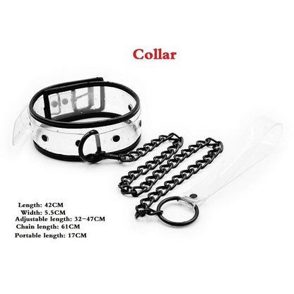 Adjustable Transparent PVC Handcuffs Ankle Cuffs Collar Neck Manacle BDSM Bondage Restraints Shackles Fetish Sex Toy for Couples - My StoreAdjustable Transparent PVC Handcuffs Ankle Cuffs Collar Neck Manacle BDSM Bondage Restraints Shackles Fetish Sex Toy for Couples33sextoysMy StoreYMQ146-CollarYMQ146 - CollarAdjustable Transparent PVC Handcuffs Ankle Cuffs Collar Neck Manacle BDSM Bondage Restraints Shackles Fetish Sex Toy for Couples