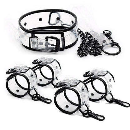 Adjustable Transparent PVC Handcuffs Ankle Cuffs Collar Neck Manacle BDSM Bondage Restraints Shackles Fetish Sex Toy for Couples - My StoreAdjustable Transparent PVC Handcuffs Ankle Cuffs Collar Neck Manacle BDSM Bondage Restraints Shackles Fetish Sex Toy for Couples33sextoysMy StoreYMQ146-CollarYMQ146 - CollarAdjustable Transparent PVC Handcuffs Ankle Cuffs Collar Neck Manacle BDSM Bondage Restraints Shackles Fetish Sex Toy for Couples