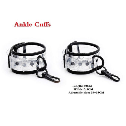 Adjustable Transparent PVC Handcuffs Ankle Cuffs Collar Neck Manacle BDSM Bondage Restraints Shackles Fetish Sex Toy for Couples - My StoreAdjustable Transparent PVC Handcuffs Ankle Cuffs Collar Neck Manacle BDSM Bondage Restraints Shackles Fetish Sex Toy for Couples33sextoysMy StoreYMQ146-Ankle CuffsYMQ146 - Ankle CuffsAdjustable Transparent PVC Handcuffs Ankle Cuffs Collar Neck Manacle BDSM Bondage Restraints Shackles Fetish Sex Toy for Couples