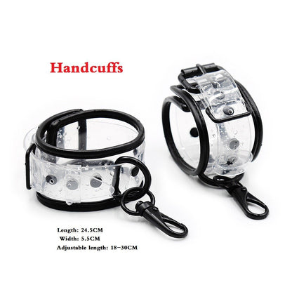 Adjustable Transparent PVC Handcuffs Ankle Cuffs Collar Neck Manacle BDSM Bondage Restraints Shackles Fetish Sex Toy for Couples - My StoreAdjustable Transparent PVC Handcuffs Ankle Cuffs Collar Neck Manacle BDSM Bondage Restraints Shackles Fetish Sex Toy for Couples33sextoysMy StoreYMQ146-CollarYMQ146 - CollarAdjustable Transparent PVC Handcuffs Ankle Cuffs Collar Neck Manacle BDSM Bondage Restraints Shackles Fetish Sex Toy for Couples