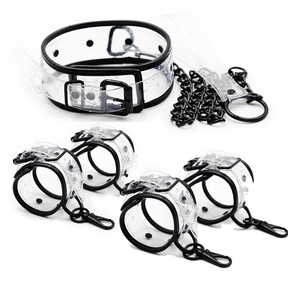 Adjustable Transparent PVC Handcuffs Ankle Cuffs Collar Neck Manacle BDSM Bondage Restraints Shackles Fetish Sex Toy for Couples - My StoreAdjustable Transparent PVC Handcuffs Ankle Cuffs Collar Neck Manacle BDSM Bondage Restraints Shackles Fetish Sex Toy for Couples33sextoysMy StoreYMQ146-CollarYMQ146 - CollarAdjustable Transparent PVC Handcuffs Ankle Cuffs Collar Neck Manacle BDSM Bondage Restraints Shackles Fetish Sex Toy for Couples