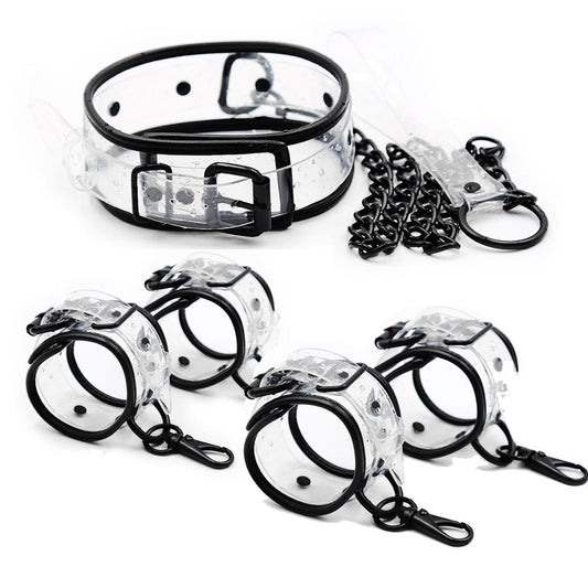 Adjustable Transparent PVC Handcuffs Ankle Cuffs Collar Neck Manacle BDSM Bondage Restraints Shackles Fetish Sex Toy for Couples - My StoreAdjustable Transparent PVC Handcuffs Ankle Cuffs Collar Neck Manacle BDSM Bondage Restraints Shackles Fetish Sex Toy for Couples33sextoysMy StoreYMQ146-CollarYMQ146 - CollarAdjustable Transparent PVC Handcuffs Ankle Cuffs Collar Neck Manacle BDSM Bondage Restraints Shackles Fetish Sex Toy for Couples