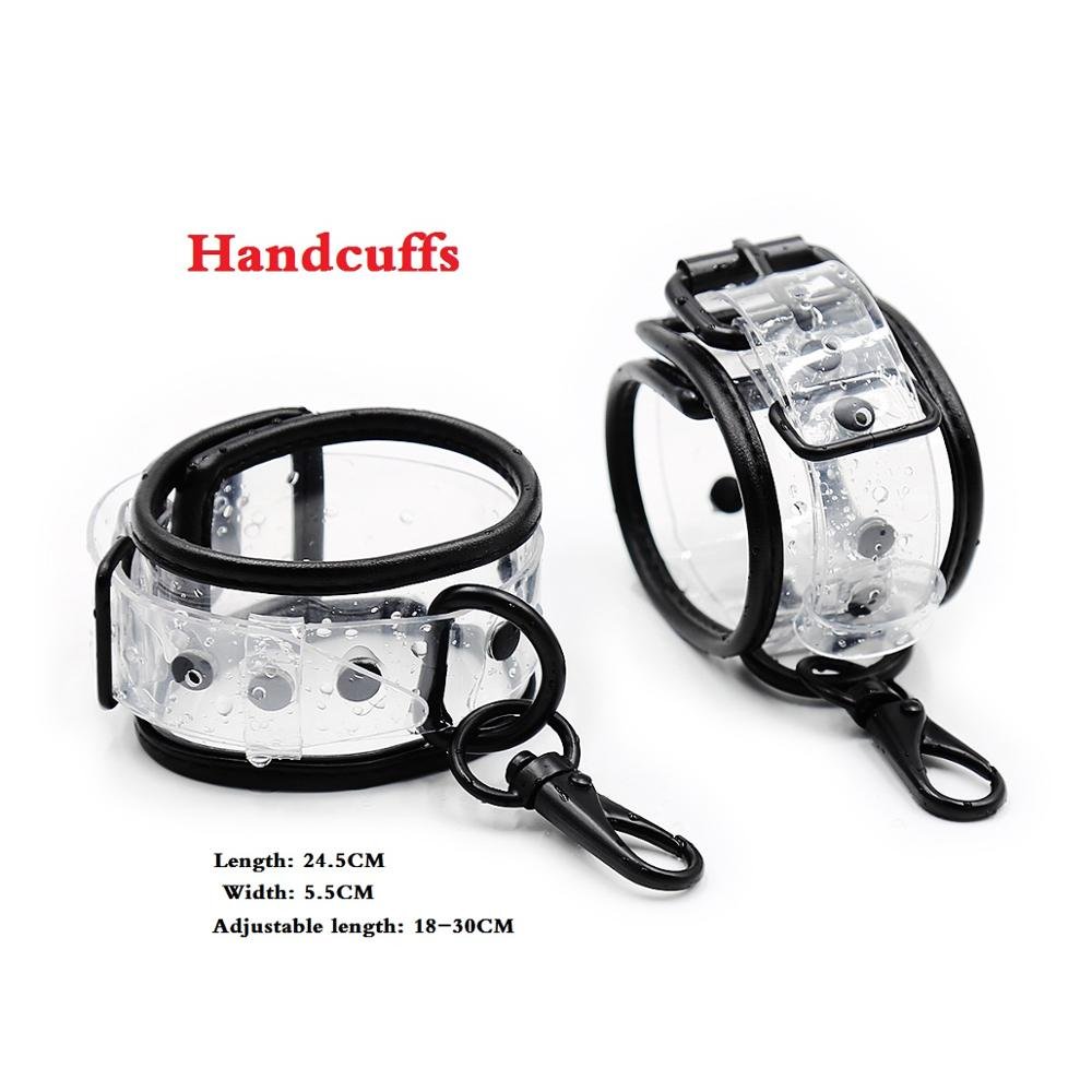Adjustable Transparent PVC Handcuffs Ankle Cuffs Collar Neck Manacle BDSM Bondage Restraints Shackles Fetish Sex Toy for Couples - My StoreAdjustable Transparent PVC Handcuffs Ankle Cuffs Collar Neck Manacle BDSM Bondage Restraints Shackles Fetish Sex Toy for Couples33sextoysMy StoreYMQ146-CollarYMQ146 - CollarAdjustable Transparent PVC Handcuffs Ankle Cuffs Collar Neck Manacle BDSM Bondage Restraints Shackles Fetish Sex Toy for Couples