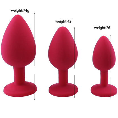 Adult Game Silicone Anal Plug Jewelry Dildo Vibrator Sex Toys for Woman Prostate Massager Bullet Vibrador Butt Plug For Men Gay - My StoreAdult Game Silicone Anal Plug Jewelry Dildo Vibrator Sex Toys for Woman Prostate Massager Bullet Vibrador Butt Plug For Men Gay33sextoysMy StoreHH43-Red-SRed - SAdult Game Silicone Anal Plug Jewelry Dildo Vibrator Sex Toys for Woman Prostate Massager Bullet Vibrador Butt Plug For Men Gay