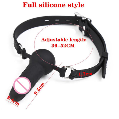 Adult Games Strapon Dildo Head Strap on Sex Toys for Couples Silicone Dildos Oral Fixation SM Bondage Realistic Penis Mouth Gag - My StoreAdult Games Strapon Dildo Head Strap on Sex Toys for Couples Silicone Dildos Oral Fixation SM Bondage Realistic Penis Mouth Gag33sextoysMy StoreFull silicone styleFull silicone styleAdult Games Strapon Dildo Head Strap on Sex Toys for Couples Silicone Dildos Oral Fixation SM Bondage Realistic Penis Mouth Gag