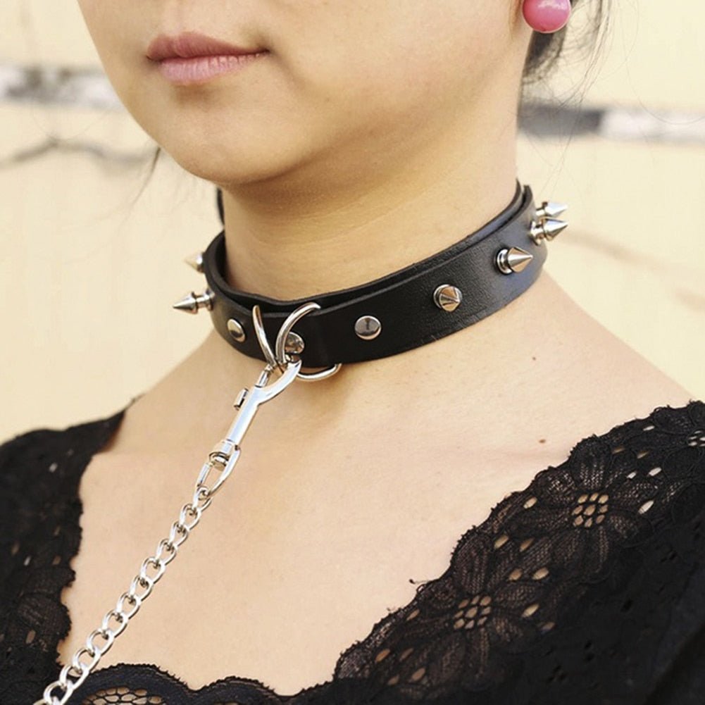 Adults Sexy Toy Erotic Faux Leather BDSM Choker Rivet Neck Collar Traction Rope Bondage Restraint Sex Toys for Couple Game - My StoreAdults Sexy Toy Erotic Faux Leather BDSM Choker Rivet Neck Collar Traction Rope Bondage Restraint Sex Toys for Couple Game33sextoysMy StoreBlackBlackAdults Sexy Toy Erotic Faux Leather BDSM Choker Rivet Neck Collar Traction Rope Bondage Restraint Sex Toys for Couple Game