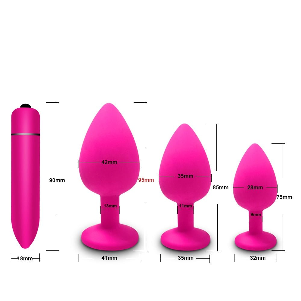 Anal Plug Butt Sex Toys for Women Men Soft Silicone Prostate Massager Mini Erotic Bullet Vibrator Anal Toys for Adults 18 - My StoreAnal Plug Butt Sex Toys for Women Men Soft Silicone Prostate Massager Mini Erotic Bullet Vibrator Anal Toys for Adults 1833sextoysMy StoreAP-L-PKAP - L - PKAnal Plug Butt Sex Toys for Women Men Soft Silicone Prostate Massager Mini Erotic Bullet Vibrator Anal Toys for Adults 18