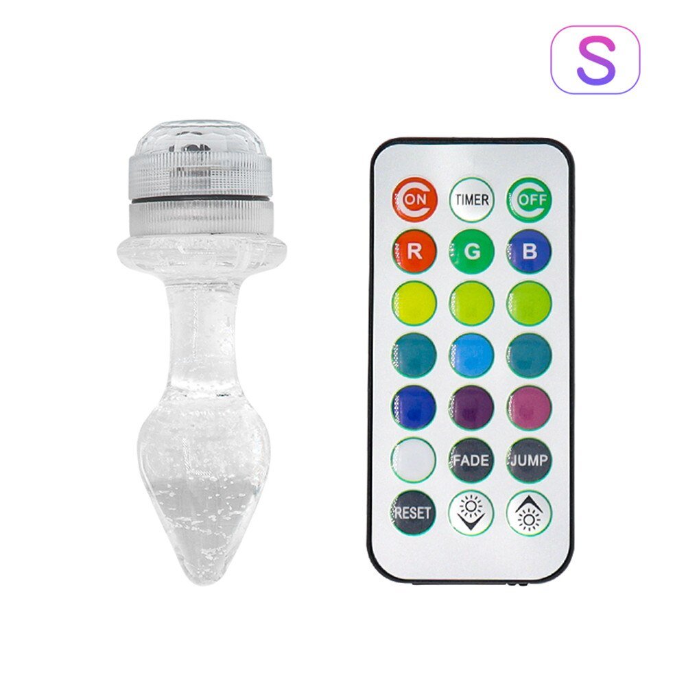 คริสตัล Anal Plug Vibrator Luminous Glass ปลั๊กไฟ LED รีโมทคอนโทรล Dildo ช่องคลอด Anal ของเล่นนวด Buttplugs - My Storeคริสตัล Anal Plug Vibrator Luminous Glass ปลั๊กไฟ LED รีโมทคอนโทรล Dildo ช่องคลอด Anal ของเล่นนวด Buttplugsthai - adultMy StoreSize Sคริสตัล Anal Plug Vibrator Luminous Glass ปลั๊กไฟ LED รีโมทคอนโทรล Dildo ช่องคลอด Anal ของเล่นนวด Buttplugs