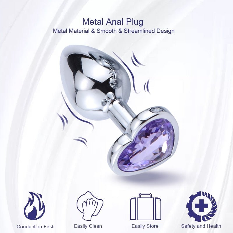 Anal Toys Heart - shaped Metal for Women Adult Sex Products Men Butt Plug Stainles Steel Anal Plugs Sex Vibrators Anal Dildo Toys - My StoreAnal Toys Heart - shaped Metal for Women Adult Sex Products Men Butt Plug Stainles Steel Anal Plugs Sex Vibrators Anal Dildo Toys33sextoysMy StoreS-black-28mmS - black28mmAnal Toys Heart - shaped Metal for Women Adult Sex Products Men Butt Plug Stainles Steel Anal Plugs Sex Vibrators Anal Dildo Toys