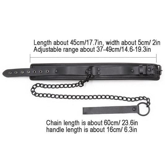 Bdsm Bondage Collar Genuine Leather and Iron Chain Link Metal Hole Slave Collars for Women Sex Toys for Couples Sex Restraints - My StoreBdsm Bondage Collar Genuine Leather and Iron Chain Link Metal Hole Slave Collars for Women Sex Toys for Couples Sex Restraints33sextoysMy StoreBlackBlackBdsm Bondage Collar Genuine Leather and Iron Chain Link Metal Hole Slave Collars for Women Sex Toys for Couples Sex Restraints
