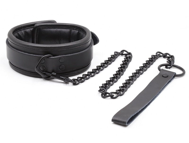 Bdsm Bondage Collar Genuine Leather and Iron Chain Link Metal Hole Slave Collars for Women Sex Toys for Couples Sex Restraints - My StoreBdsm Bondage Collar Genuine Leather and Iron Chain Link Metal Hole Slave Collars for Women Sex Toys for Couples Sex Restraints33sextoysMy StoreBlackBlackBdsm Bondage Collar Genuine Leather and Iron Chain Link Metal Hole Slave Collars for Women Sex Toys for Couples Sex Restraints