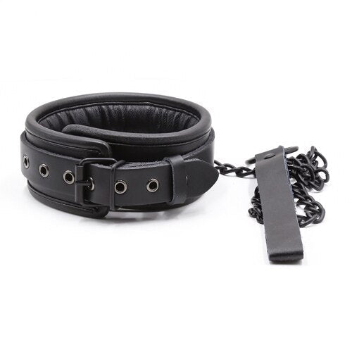 Bdsm Bondage Collar Genuine Leather and Iron Chain Link Metal Hole Slave Collars for Women Sex Toys for Couples Sex Restraints - My StoreBdsm Bondage Collar Genuine Leather and Iron Chain Link Metal Hole Slave Collars for Women Sex Toys for Couples Sex Restraints33sextoysMy StoreBlackBlackBdsm Bondage Collar Genuine Leather and Iron Chain Link Metal Hole Slave Collars for Women Sex Toys for Couples Sex Restraints