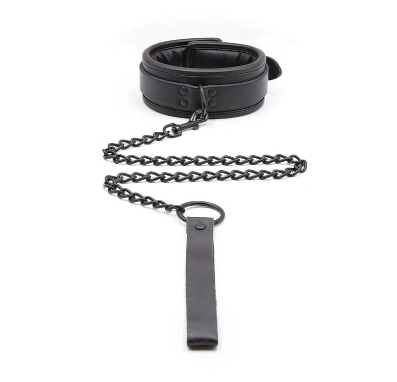Bdsm Bondage Collar Genuine Leather and Iron Chain Link Metal Hole Slave Collars for Women Sex Toys for Couples Sex Restraints - My StoreBdsm Bondage Collar Genuine Leather and Iron Chain Link Metal Hole Slave Collars for Women Sex Toys for Couples Sex Restraints33sextoysMy StoreBlackBlackBdsm Bondage Collar Genuine Leather and Iron Chain Link Metal Hole Slave Collars for Women Sex Toys for Couples Sex Restraints