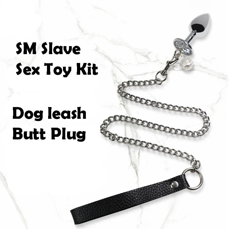 BDSM Bondage Gear Collar Leash Butt Plug Set SM Slave Butt Plug with Ring Bell Chain Slave Leashes Adult Couple Porn Games Kits - My StoreBDSM Bondage Gear Collar Leash Butt Plug Set SM Slave Butt Plug with Ring Bell Chain Slave Leashes Adult Couple Porn Games Kitsthai - adultMy StoreLeash Butt PlugBDSM Bondage Gear Collar Leash Butt Plug Set SM Slave Butt Plug with Ring Bell Chain Slave Leashes Adult Couple Porn Games Kits