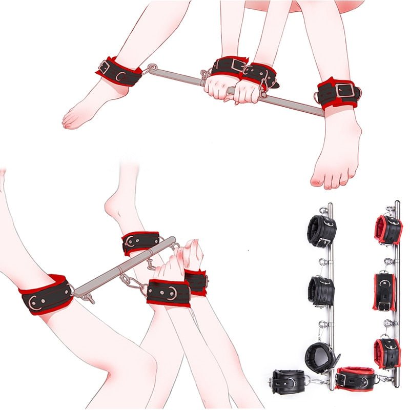 Bdsm Bondage Removable Stainless Steel Spreader Bar Sex Slave Hand Cuffs Ankle Cuff Open Leg Restraint SM Cosplay Couple Sex Toy - My StoreBdsm Bondage Removable Stainless Steel Spreader Bar Sex Slave Hand Cuffs Ankle Cuff Open Leg Restraint SM Cosplay Couple Sex Toy33sextoysMy StoreRed Hand CuffsRed Hand CuffsBdsm Bondage Removable Stainless Steel Spreader Bar Sex Slave Hand Cuffs Ankle Cuff Open Leg Restraint SM Cosplay Couple Sex Toy