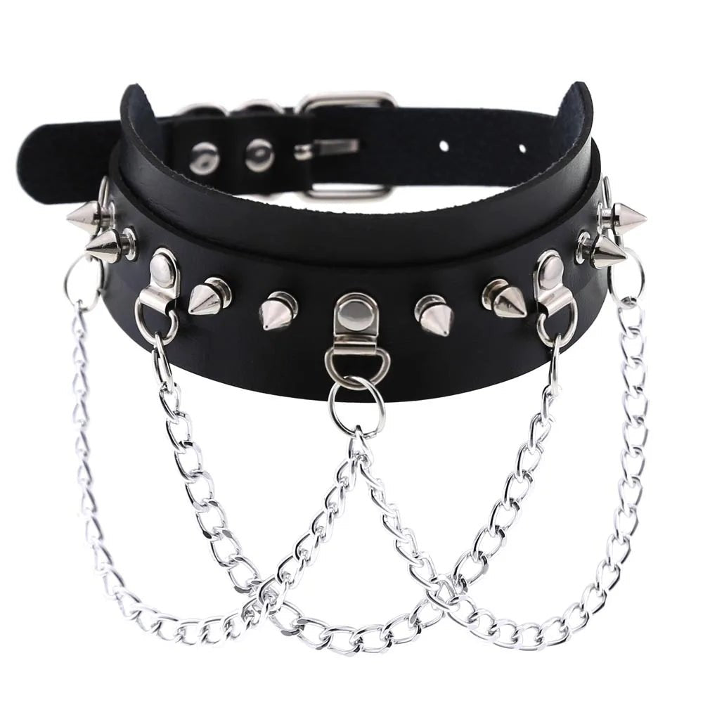 BDSM Different Style Fashion Punk Men Torques Necklace Gothic PU Leather Choker Collar Necklace Women Body Chain - My StoreBDSM Different Style Fashion Punk Men Torques Necklace Gothic PU Leather Choker Collar Necklace Women Body Chainthai - adultMy Storeblack - 10BDSM Different Style Fashion Punk Men Torques Necklace Gothic PU Leather Choker Collar Necklace Women Body Chain