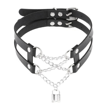 BDSM Different Style Fashion Punk Men Torques Necklace Gothic PU Leather Choker Collar Necklace Women Body Chain - My StoreBDSM Different Style Fashion Punk Men Torques Necklace Gothic PU Leather Choker Collar Necklace Women Body Chainthai - adultMy Storeblack - 7BDSM Different Style Fashion Punk Men Torques Necklace Gothic PU Leather Choker Collar Necklace Women Body Chain