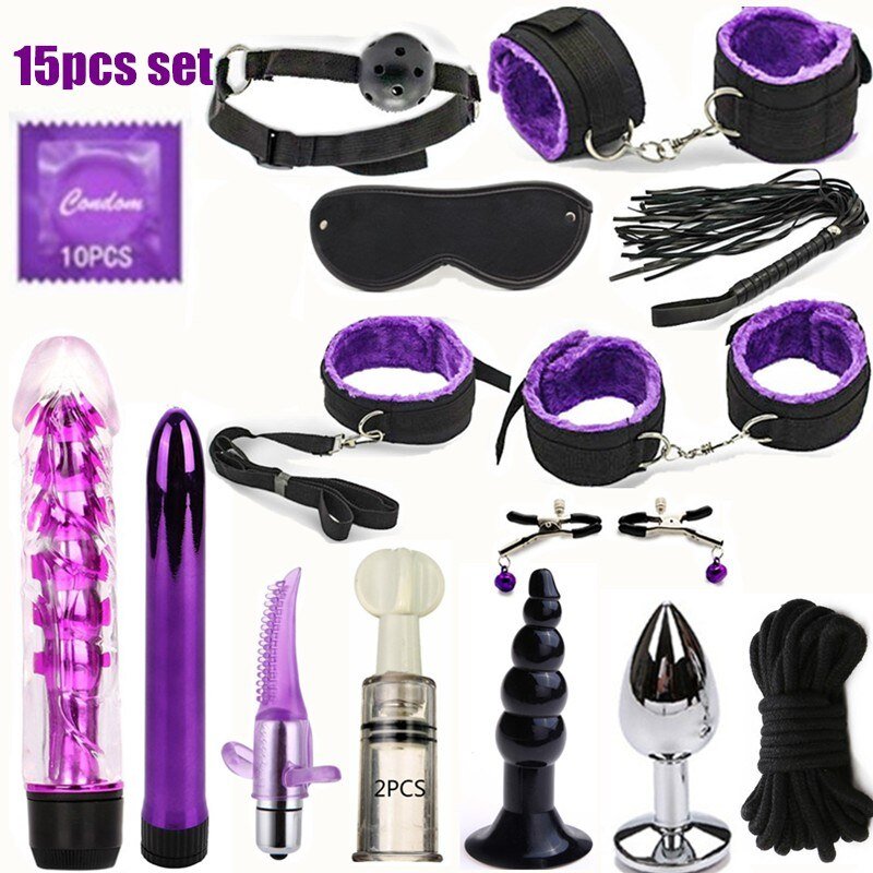 BDSM Erotic Toy Set Sexy Toys Adult Games Sex Bondage Restraint.Handcuffs Nipple Clamp Whip Collar Sex Toys for Couples - My StoreBDSM Erotic Toy Set Sexy Toys Adult Games Sex Bondage Restraint.Handcuffs Nipple Clamp Whip Collar Sex Toys for Couples33sextoysMy Store8pcs8pcsBDSM Erotic Toy Set Sexy Toys Adult Games Sex Bondage Restraint.Handcuffs Nipple Clamp Whip Collar Sex Toys for Couples