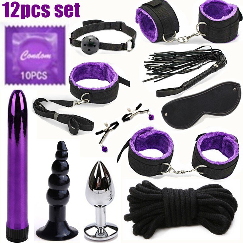 BDSM Erotic Toy Set Sexy Toys Adult Games Sex Bondage Restraint.Handcuffs Nipple Clamp Whip Collar Sex Toys for Couples - My StoreBDSM Erotic Toy Set Sexy Toys Adult Games Sex Bondage Restraint.Handcuffs Nipple Clamp Whip Collar Sex Toys for Couples33sextoysMy Store12pcs12pcsBDSM Erotic Toy Set Sexy Toys Adult Games Sex Bondage Restraint.Handcuffs Nipple Clamp Whip Collar Sex Toys for Couples