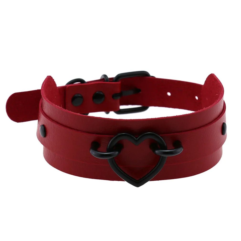 BDSM Punk Black Metal Tassel Red Choker Necklace Sexy Spiked Neck Strap Clavicle Collar Men Necklaces Halloween Women - My StoreBDSM Punk Black Metal Tassel Red Choker Necklace Sexy Spiked Neck Strap Clavicle Collar Men Necklaces Halloween Womenthai - adultMy StoreP054 redBDSM Punk Black Metal Tassel Red Choker Necklace Sexy Spiked Neck Strap Clavicle Collar Men Necklaces Halloween Women