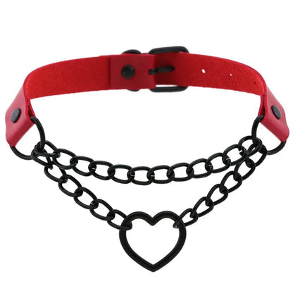 BDSM Punk Black Metal Tassel Red Choker Necklace Sexy Spiked Neck Strap Clavicle Collar Men Necklaces Halloween Women - My StoreBDSM Punk Black Metal Tassel Red Choker Necklace Sexy Spiked Neck Strap Clavicle Collar Men Necklaces Halloween Womenthai - adultMy StoreP113 redBDSM Punk Black Metal Tassel Red Choker Necklace Sexy Spiked Neck Strap Clavicle Collar Men Necklaces Halloween Women