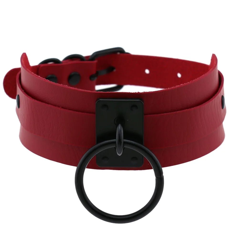 BDSM Punk Black Metal Tassel Red Choker Necklace Sexy Spiked Neck Strap Clavicle Collar Men Necklaces Halloween Women - My StoreBDSM Punk Black Metal Tassel Red Choker Necklace Sexy Spiked Neck Strap Clavicle Collar Men Necklaces Halloween Womenthai - adultMy StoreP043 redBDSM Punk Black Metal Tassel Red Choker Necklace Sexy Spiked Neck Strap Clavicle Collar Men Necklaces Halloween Women