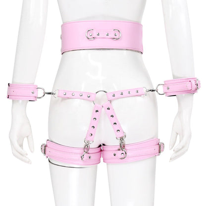 BDSM Sex Toy PU Leather Bondage Set Include Handcuffs.Belt. Legcuffs. Center Connection. Adult Toys Sex Bondage Toys for Women - My StoreBDSM Sex Toy PU Leather Bondage Set Include Handcuffs.Belt. Legcuffs. Center Connection. Adult Toys Sex Bondage Toys for Women33sextoysMy StorePinkPinkBDSM Sex Toy PU Leather Bondage Set Include Handcuffs.Belt. Legcuffs. Center Connection. Adult Toys Sex Bondage Toys for Women