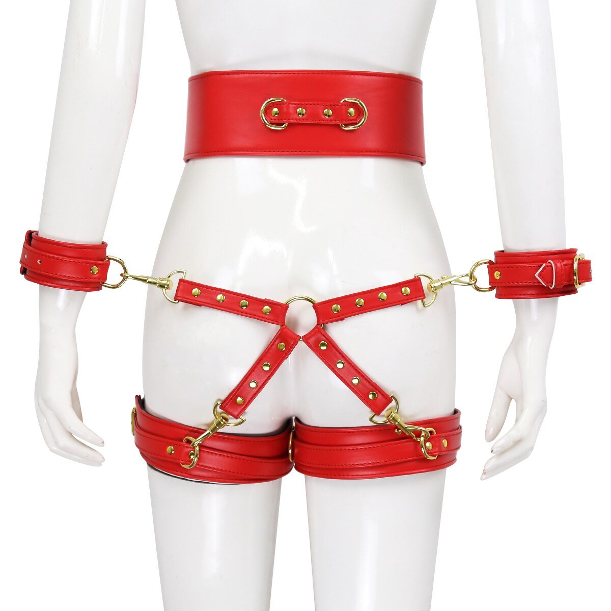 BDSM Sex Toy PU Leather Bondage Set Include Handcuffs.Belt. Legcuffs. Center Connection. Adult Toys Sex Bondage Toys for Women - My StoreBDSM Sex Toy PU Leather Bondage Set Include Handcuffs.Belt. Legcuffs. Center Connection. Adult Toys Sex Bondage Toys for Women33sextoysMy StoreWine redWine redBDSM Sex Toy PU Leather Bondage Set Include Handcuffs.Belt. Legcuffs. Center Connection. Adult Toys Sex Bondage Toys for Women