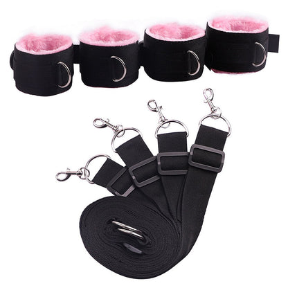 Bed Jam Sex Restraint Kit Adjustable Belt Nylon Handcuffs Ankle Cuffs Under Bed BDSM Bondage Erotic Toys Fixation Adult Game - My StoreBed Jam Sex Restraint Kit Adjustable Belt Nylon Handcuffs Ankle Cuffs Under Bed BDSM Bondage Erotic Toys Fixation Adult Game33sextoysMy Store250g Black250g BlackBed Jam Sex Restraint Kit Adjustable Belt Nylon Handcuffs Ankle Cuffs Under Bed BDSM Bondage Erotic Toys Fixation Adult Game