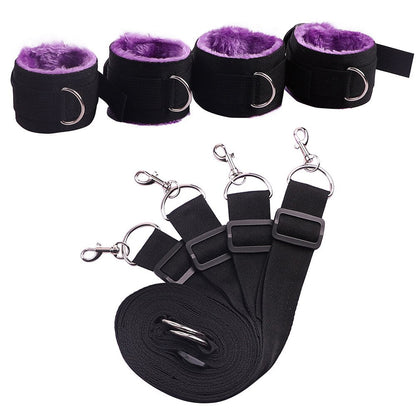 Bed Jam Sex Restraint Kit Adjustable Belt Nylon Handcuffs Ankle Cuffs Under Bed BDSM Bondage Erotic Toys Fixation Adult Game - My StoreBed Jam Sex Restraint Kit Adjustable Belt Nylon Handcuffs Ankle Cuffs Under Bed BDSM Bondage Erotic Toys Fixation Adult Game33sextoysMy Store250g Black250g BlackBed Jam Sex Restraint Kit Adjustable Belt Nylon Handcuffs Ankle Cuffs Under Bed BDSM Bondage Erotic Toys Fixation Adult Game