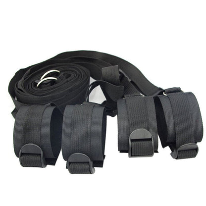 Bed Jam Sex Restraint Kit Adjustable Belt Nylon Handcuffs Ankle Cuffs Under Bed BDSM Bondage Erotic Toys Fixation Adult Game - My StoreBed Jam Sex Restraint Kit Adjustable Belt Nylon Handcuffs Ankle Cuffs Under Bed BDSM Bondage Erotic Toys Fixation Adult Game33sextoysMy Store250g Black250g BlackBed Jam Sex Restraint Kit Adjustable Belt Nylon Handcuffs Ankle Cuffs Under Bed BDSM Bondage Erotic Toys Fixation Adult Game
