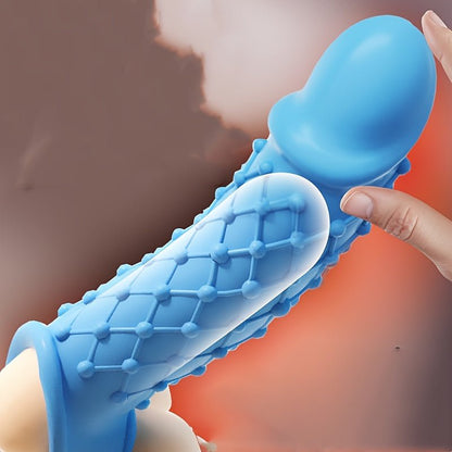Blue Purple White Large TPE Material Wolf Tooth Mesh Simulation Penis Cover Penis Sleeve - My StoreBlue Purple White Large TPE Material Wolf Tooth Mesh Simulation Penis Cover Penis Sleevethai - adultMy StoreSky BlueBumpBlue Purple White Large TPE Material Wolf Tooth Mesh Simulation Penis Cover Penis Sleeve
