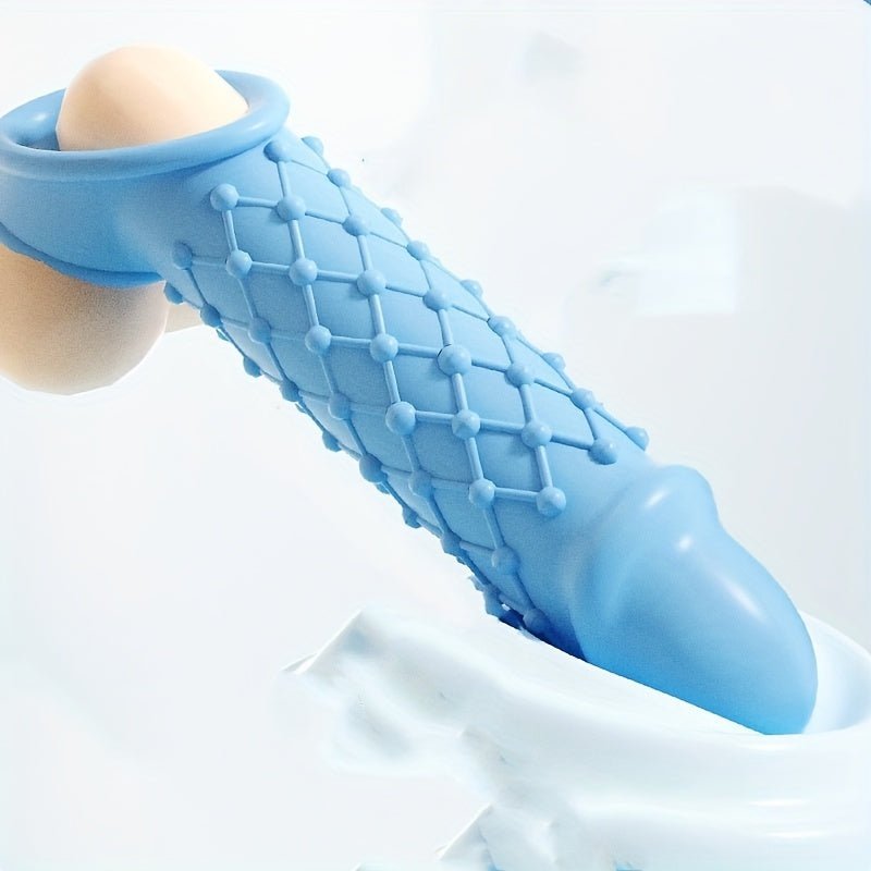 Blue Purple White Large TPE Material Wolf Tooth Mesh Simulation Penis Cover Penis Sleeve - My StoreBlue Purple White Large TPE Material Wolf Tooth Mesh Simulation Penis Cover Penis Sleevethai - adultMy StoreSky BlueBumpBlue Purple White Large TPE Material Wolf Tooth Mesh Simulation Penis Cover Penis Sleeve