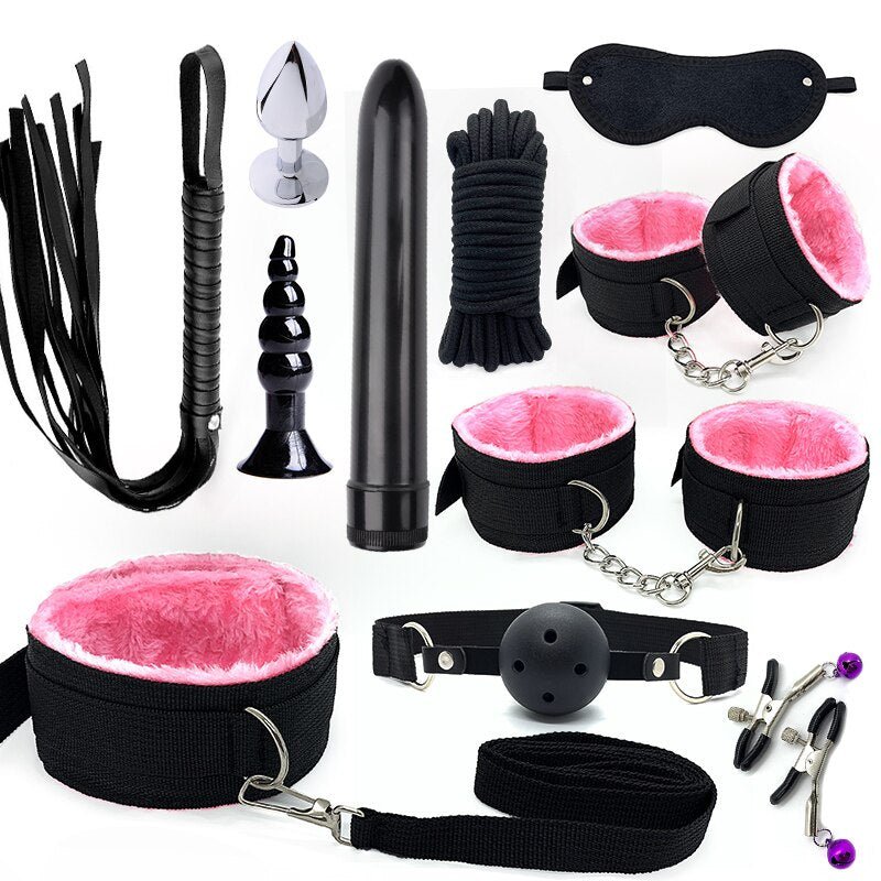 Bondage BDSM Kits Exotic Rope Play Sex Products for Adults Games Handcuffs Sexy Plush Toy for Couples Exotic Accessories 11pcs - My StoreBondage BDSM Kits Exotic Rope Play Sex Products for Adults Games Handcuffs Sexy Plush Toy for Couples Exotic Accessories 11pcs33sextoysMy StorePinkPinkBondage BDSM Kits Exotic Rope Play Sex Products for Adults Games Handcuffs Sexy Plush Toy for Couples Exotic Accessories 11pcs