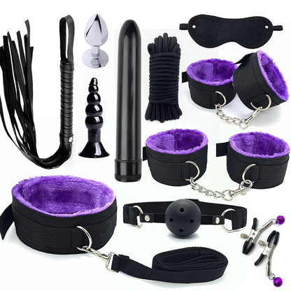 Bondage BDSM Kits Exotic Rope Play Sex Products for Adults Games Handcuffs Sexy Plush Toy for Couples Exotic Accessories 11pcs - My StoreBondage BDSM Kits Exotic Rope Play Sex Products for Adults Games Handcuffs Sexy Plush Toy for Couples Exotic Accessories 11pcs33sextoysMy StorePurplePurpleBondage BDSM Kits Exotic Rope Play Sex Products for Adults Games Handcuffs Sexy Plush Toy for Couples Exotic Accessories 11pcs