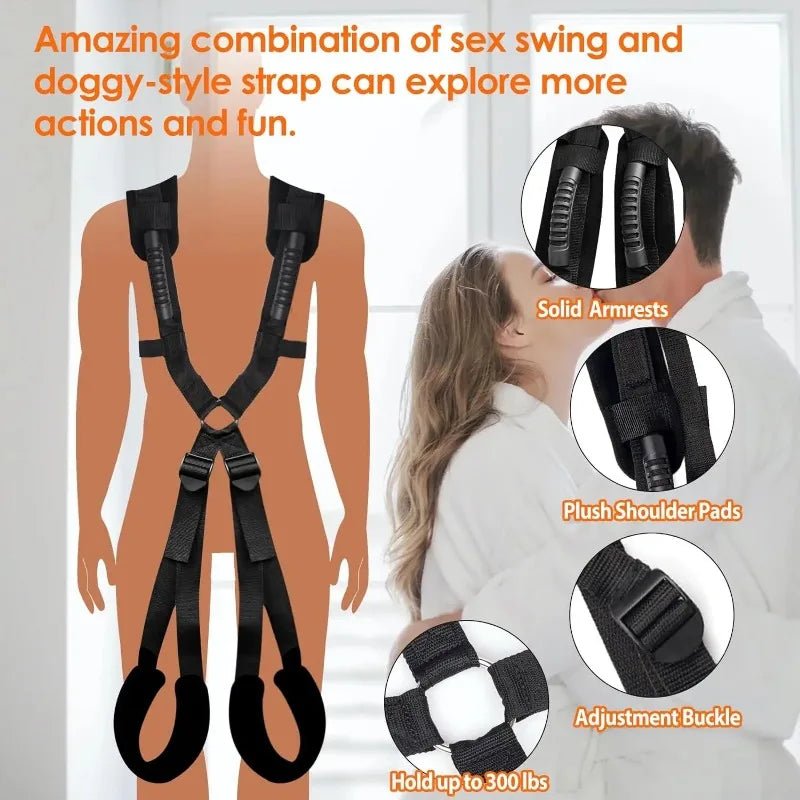 Bondage Love Slings for Couples Sex Swing Set with Adjustable Strap Adult BDSM Sex Toy Soft Plush Padding Mat Sex Restraints Toy - My StoreBondage Love Slings for Couples Sex Swing Set with Adjustable Strap Adult BDSM Sex Toy Soft Plush Padding Mat Sex Restraints Toythai - adultMy StoreblackBondage Love Slings for Couples Sex Swing Set with Adjustable Strap Adult BDSM Sex Toy Soft Plush Padding Mat Sex Restraints Toy